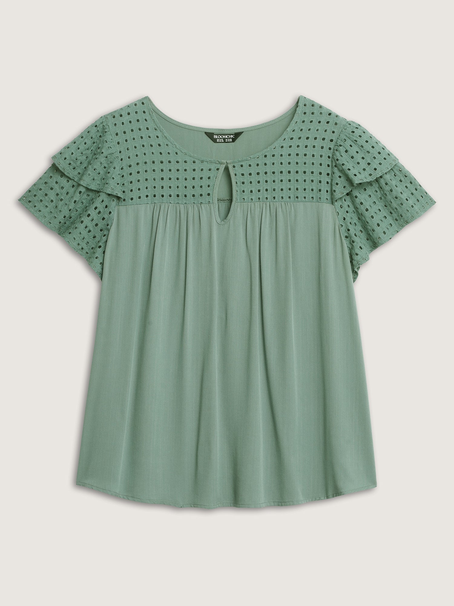 Pure Cotton Layered Sleeve Flowy Blouse