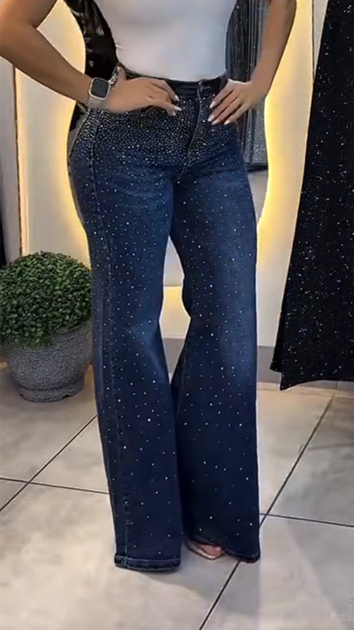 Womens Ironing Diamond Wash Water Casual Jeans