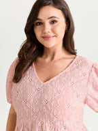 Back Bow Tie Textured Top