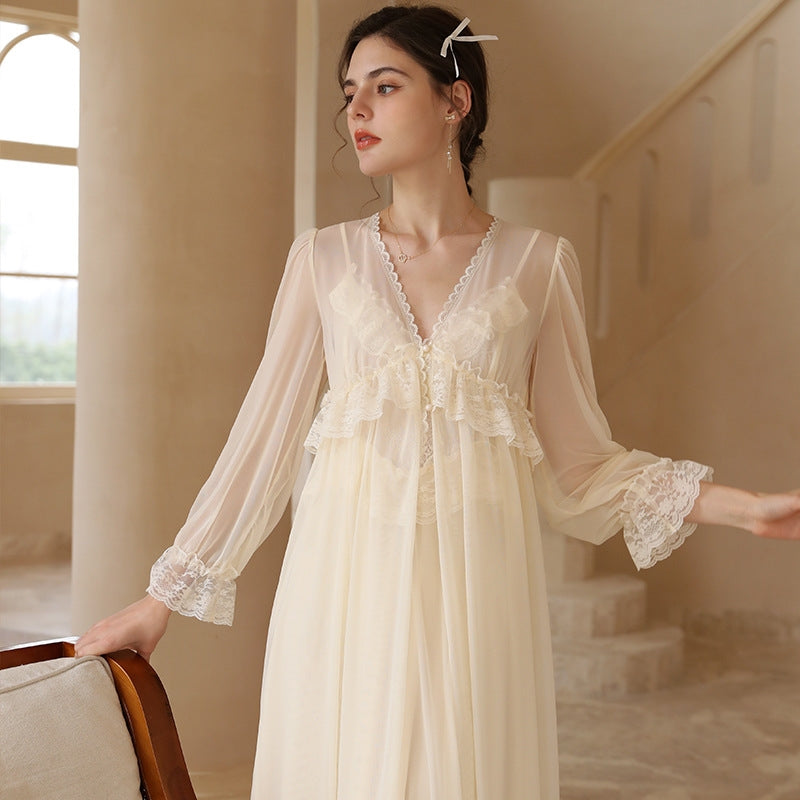 Fairycore 2pcs Tulle Sleep Dress Set
