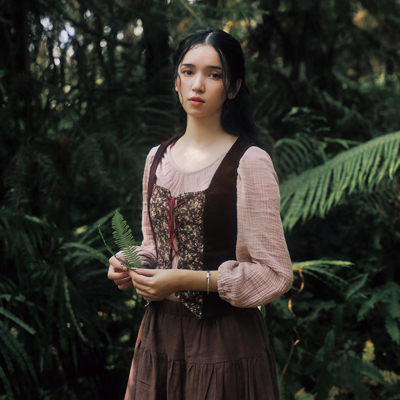 Grandmacore Floral Waistcoat