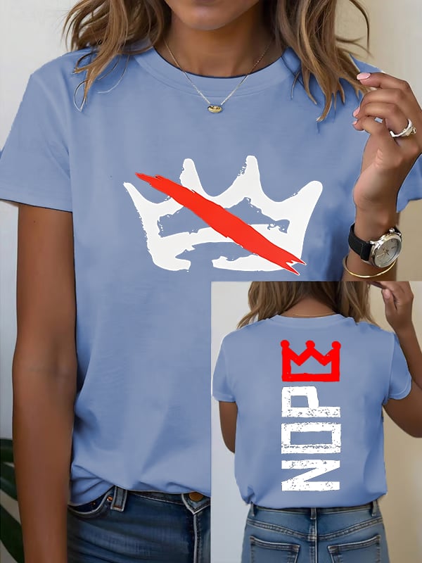 🔥Buy 3 Get 15% Off Women's  America has no kings Printed Casual T-Shirt