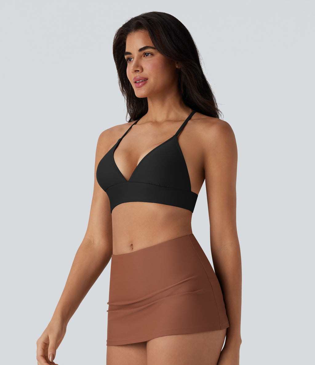Lace Up Bikini Top Swimsuit