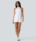 SoftlyZeroTM Airy Tie Back 2-in-1 Cool Touch Mini Yoga Active Dress with Pocket-UPF50+