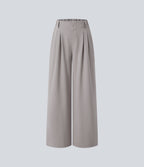 FlexTM High Waisted Side Pocket Wide Leg Waffle Work Pants