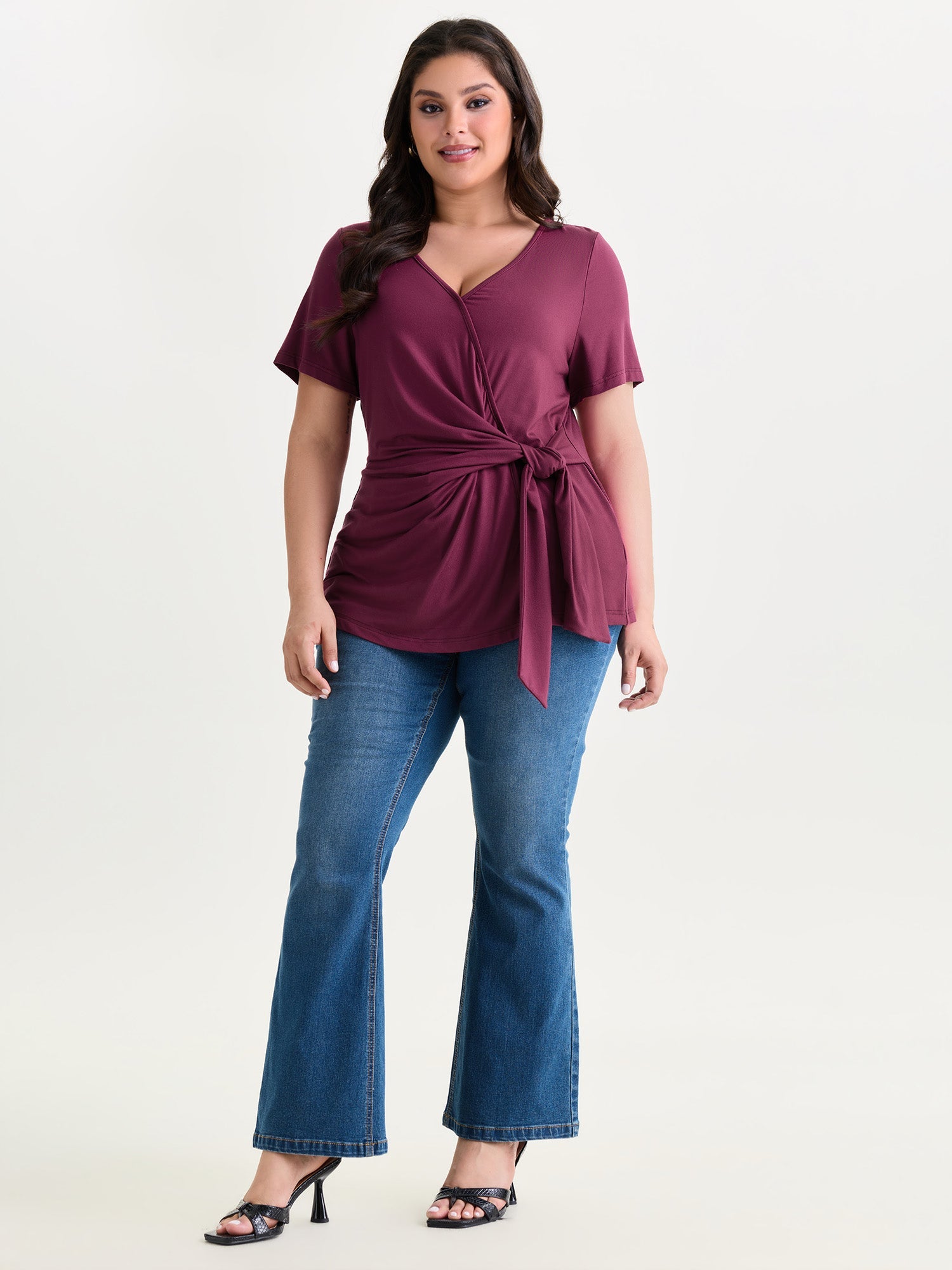 Supersoft Draped Side-Tie T-Shirt
