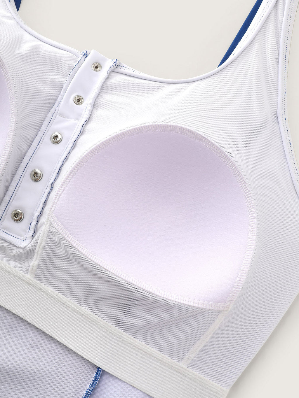 Colorblock Button Detail Swim Romper