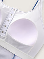 Colorblock Button Detail Swim Romper