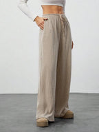 High Waist Comfortable Wide Leg Casual Jogging Pants, Versatile Athletic Trousers for Relaxed Fit, Ideal for Everyday Wear