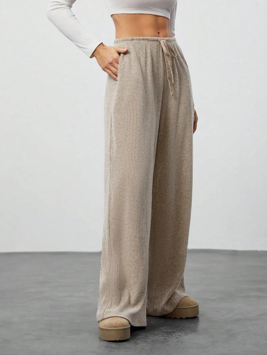 High Waist Comfortable Wide Leg Casual Jogging Pants, Versatile Athletic Trousers for Relaxed Fit, Ideal for Everyday Wear