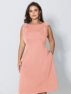 Shoulder Tie Sculpting Bodice Mini Dress