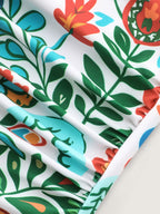 Two-Piece Tummy-Friendly Sarong Swimsuit