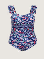 Floral Sarong Two-Piece Set Swimsuit