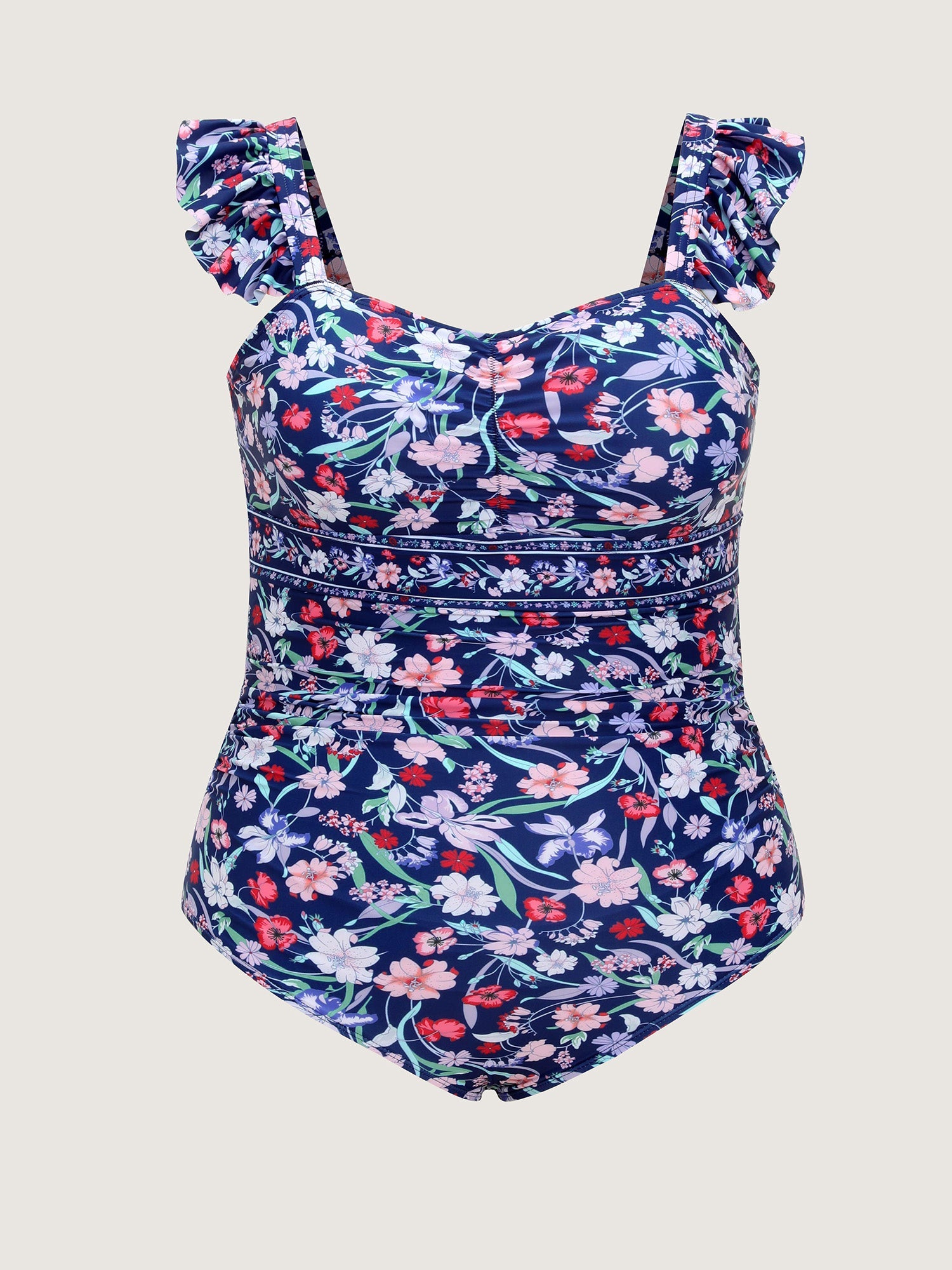 Floral Sarong Two-Piece Set Swimsuit