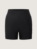 Side Cut-Out Detail Pockets Swim Shorts