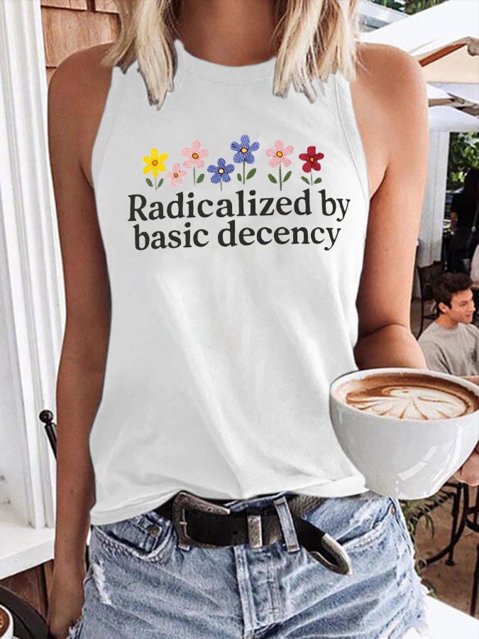 🔥Buy 3 Get 15% Off🔥Women's Fashion Casual Radicalized by Basic Decency Printed Vest