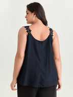 Lace Trim Flowy Tank Top