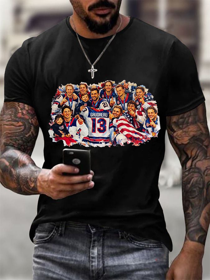Men's  Funny Character Print T-Shirt