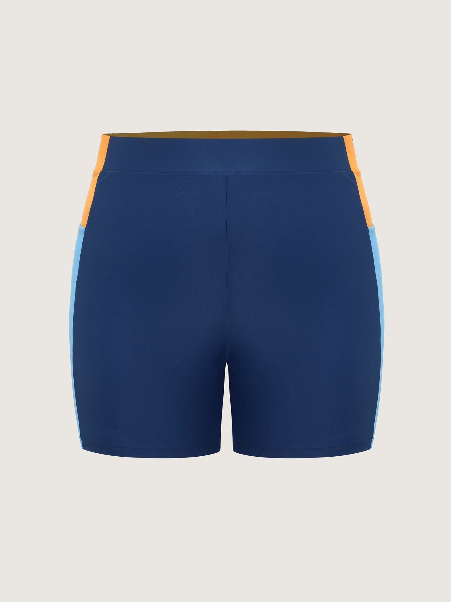 Colorblock High-Waisted Swim Bottoms
