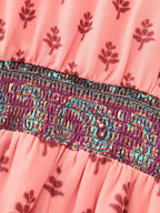 Colorful Floral Paisley Print V-Neck Maxi Dress