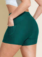 Sculpting Pockets Solid Swim Shorts
