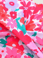 Floral Print Pockets Swim Dress