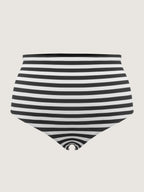 Striped Contrast Twist Front Swim Dress