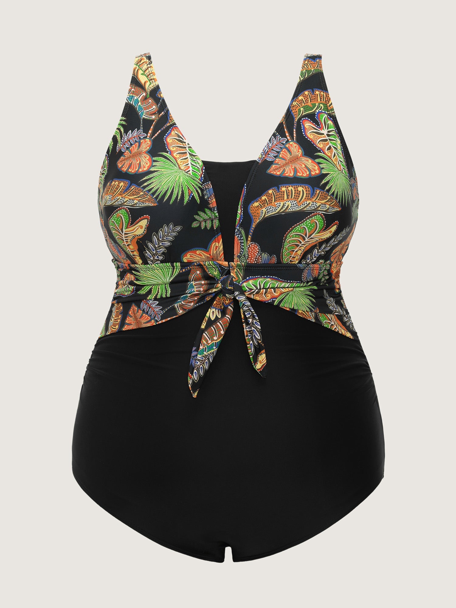Tropical Escape Layered One-Piece Swimsuit