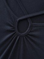Supersoft Cut-Out Neckline Plain T-Shirt