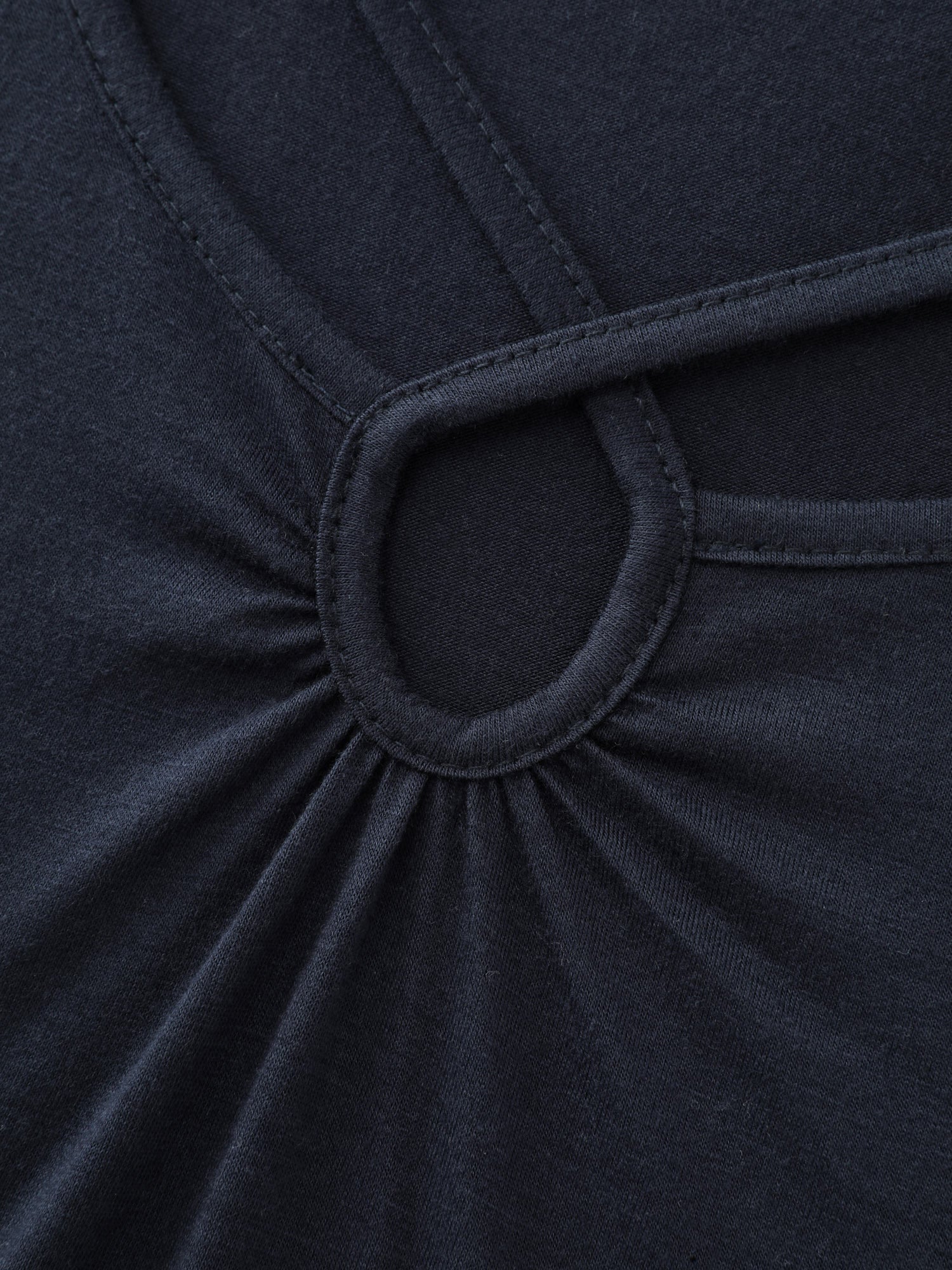 Supersoft Cut-Out Neckline Plain T-Shirt