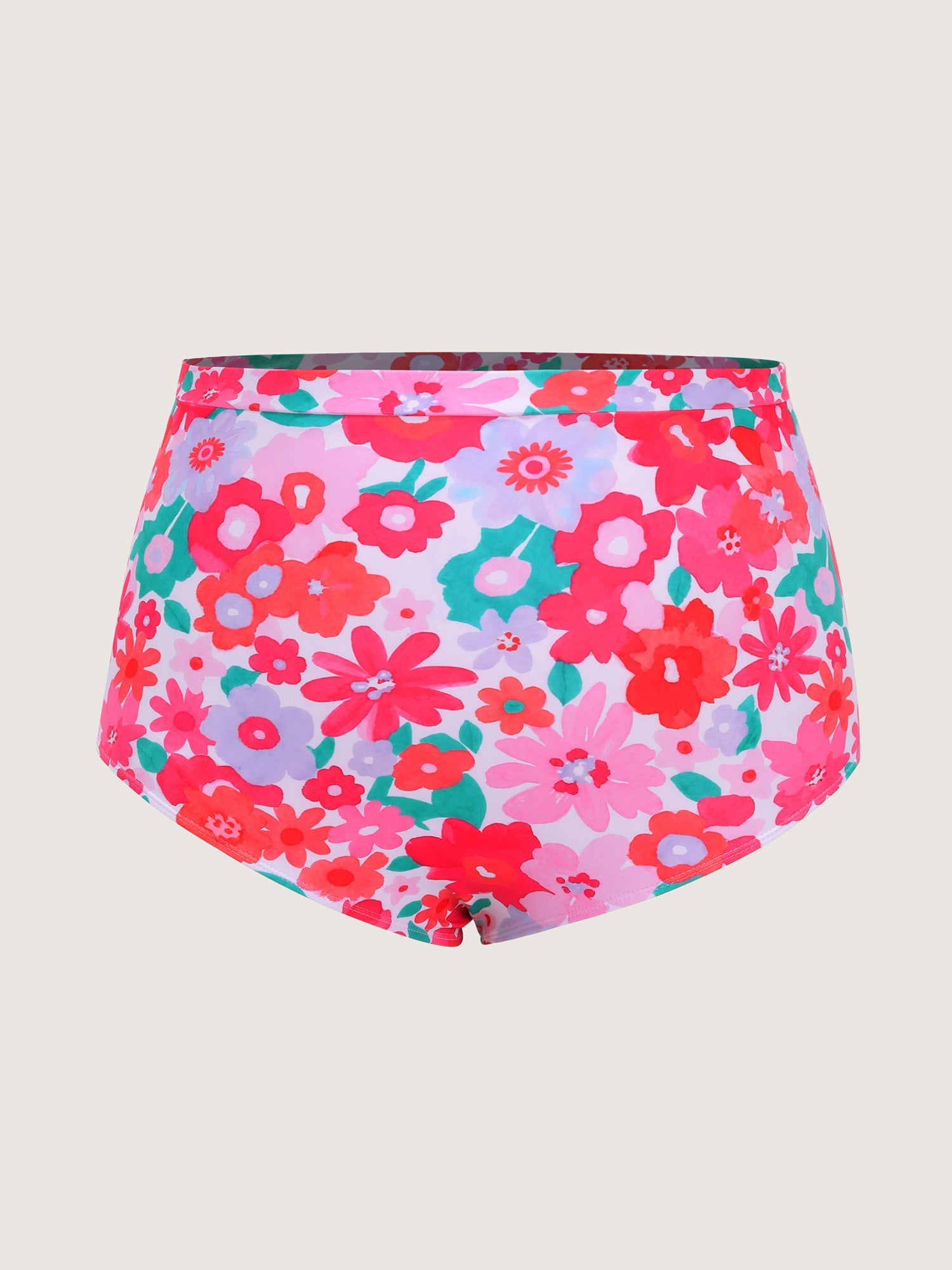Floral Print Pockets Swim Dress