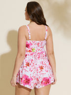 Floral Confidence Halter Neckline One-Piece Swim