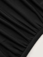 Stretchy Overlap Neckline Solid Tank Top