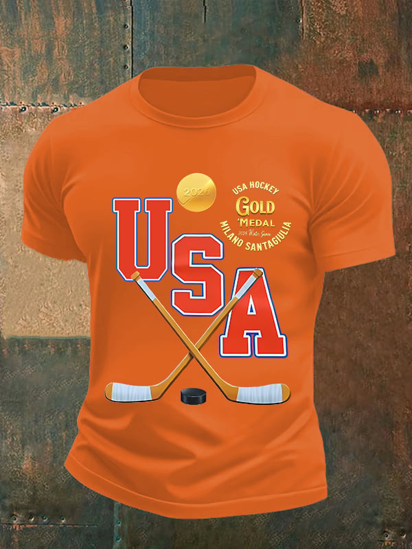 Men's   USA Funny Print T-Shirt