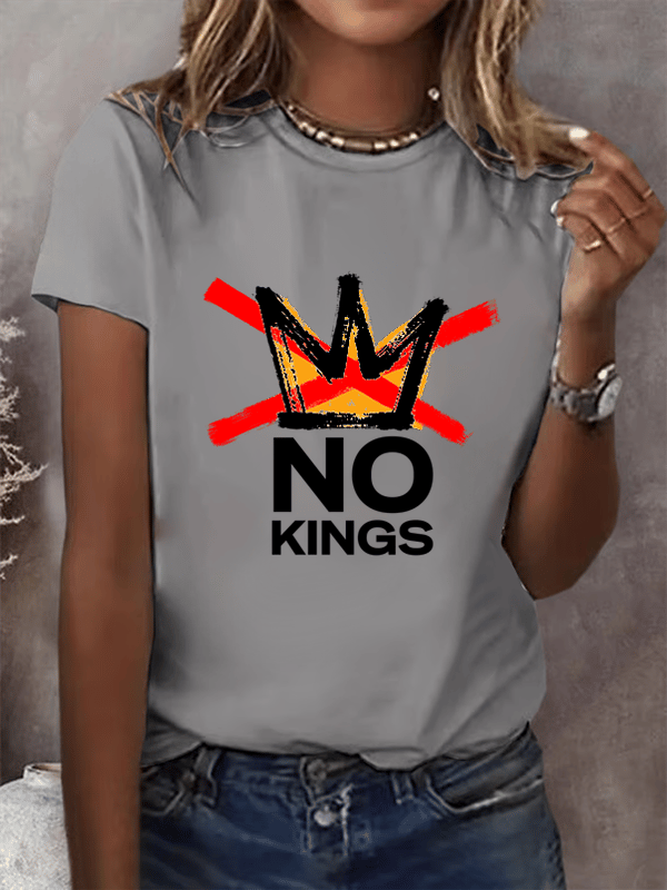 🔥Buy 3 Get 15% Off Women's  America has No Kings Printed Casual T-Shirt