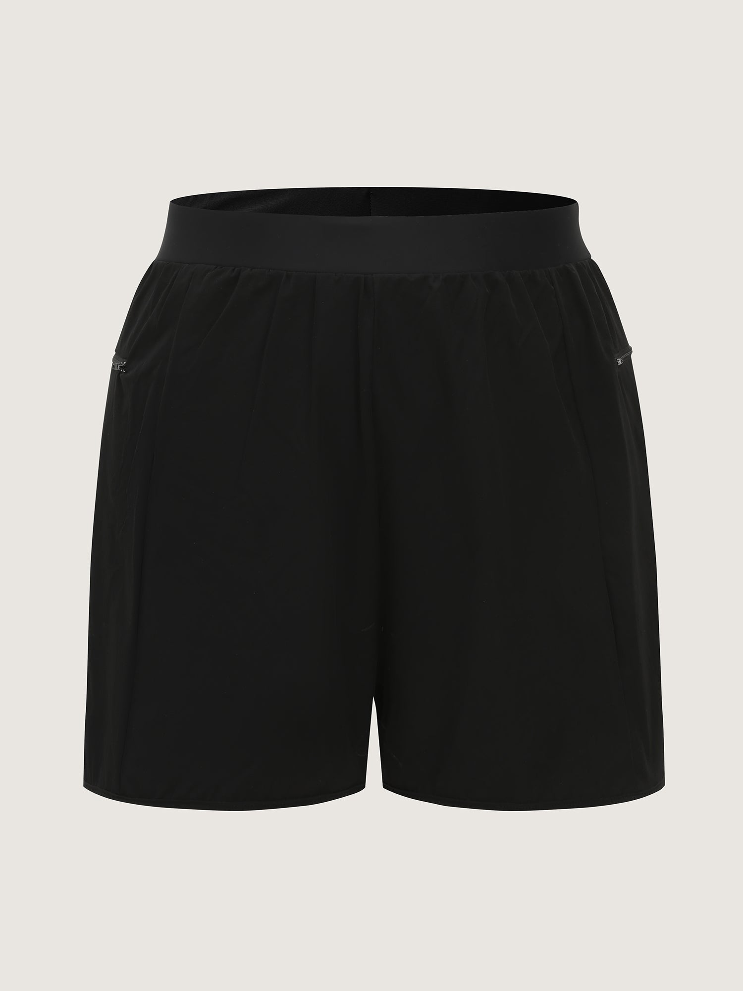 Wide Waistband Pockets Swim Bottoms