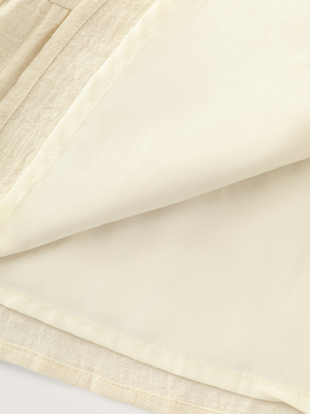 Cotton Linen Ruffled Hem Pleated Neckline Tank Top