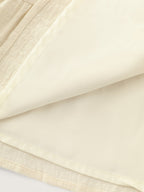 Cotton Linen Ruffled Hem Pleated Neckline Tank Top