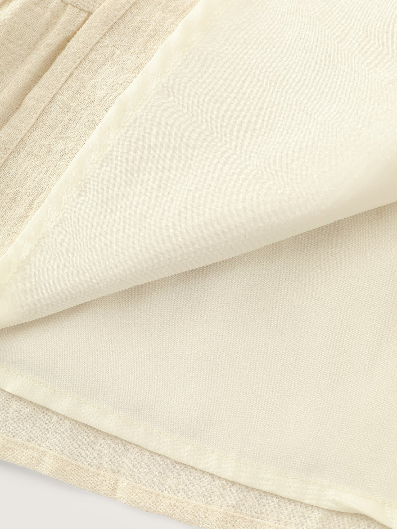 Cotton Linen Ruffled Hem Pleated Neckline Tank Top