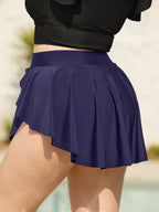 Layered Hips Coverage Slit Swim Skirt