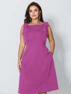 Shoulder Tie Sculpting Bodice Mini Dress