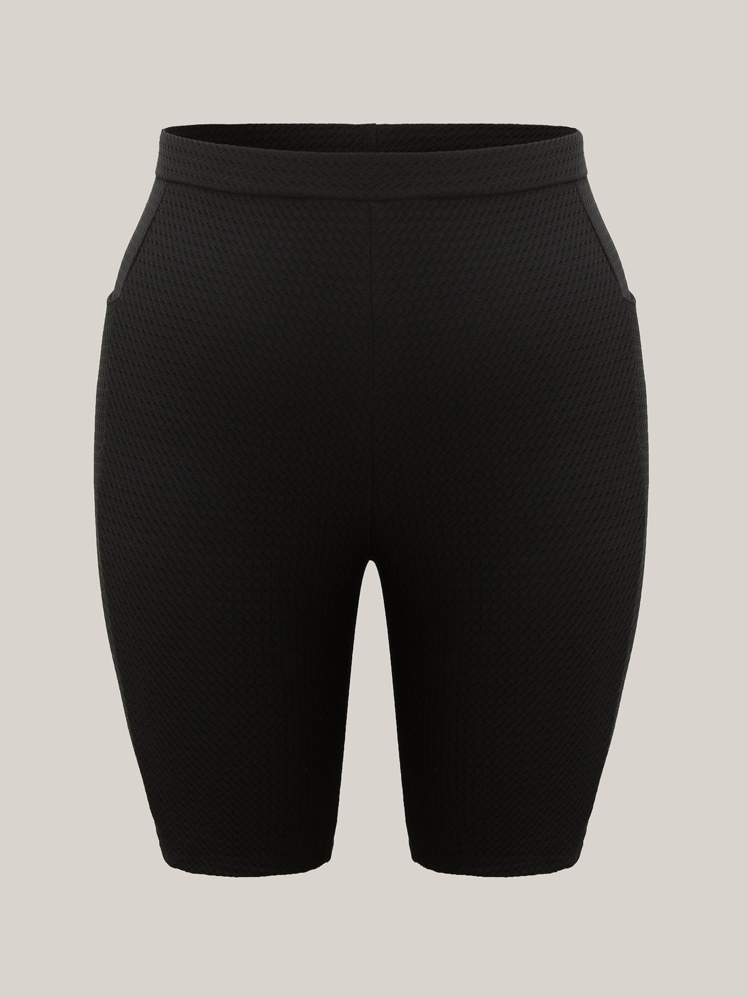 Textured Side Pockets Sculpting Swim Shorts