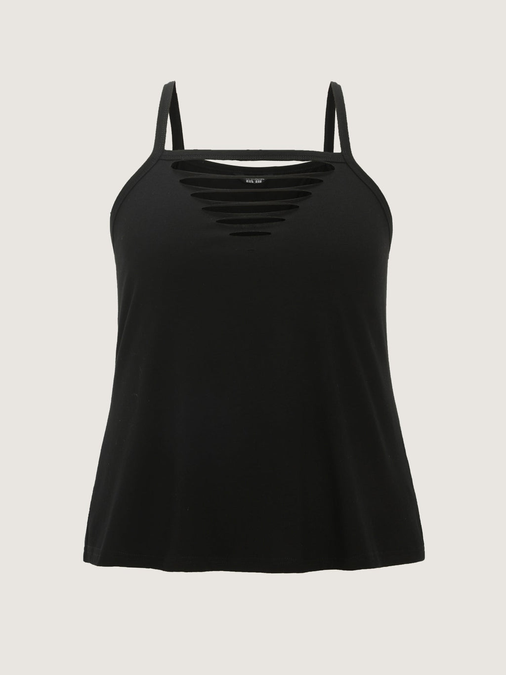 Cotton Stretchy Cut-Out Neckline Tank Top