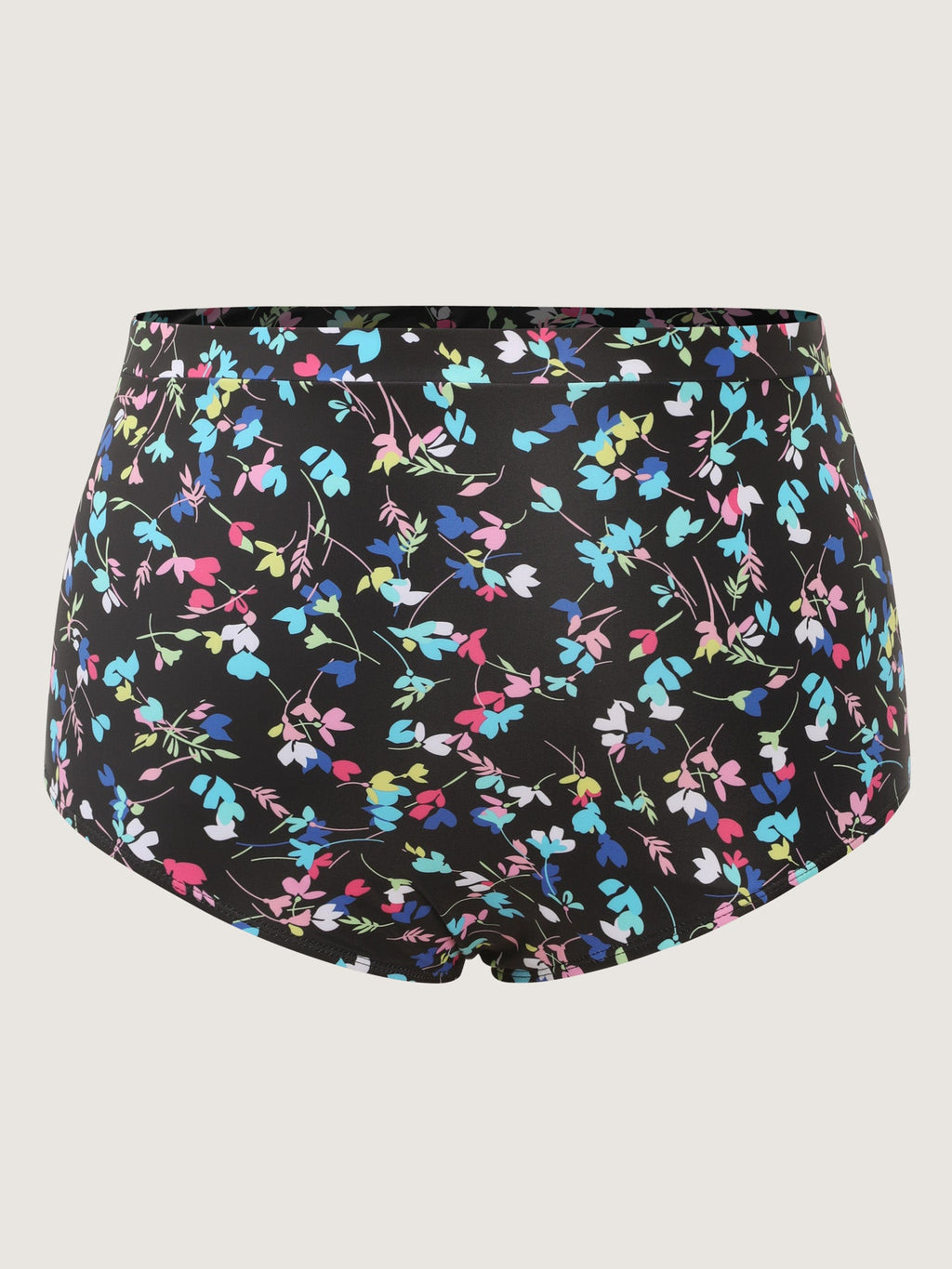Colorful Floral Print Drawstring Swim Dress