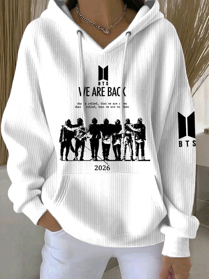 Women's Retro 2026 Bts Comeback Art Print  Sweatshirt