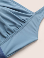 Contrast Twist Front Tummy-Control One Piece Swimsuit