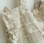 Linen Lace Frilled Embroidered Bag