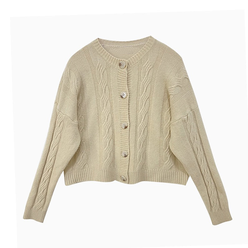 Cute Wool Blend Sweater Cardigan