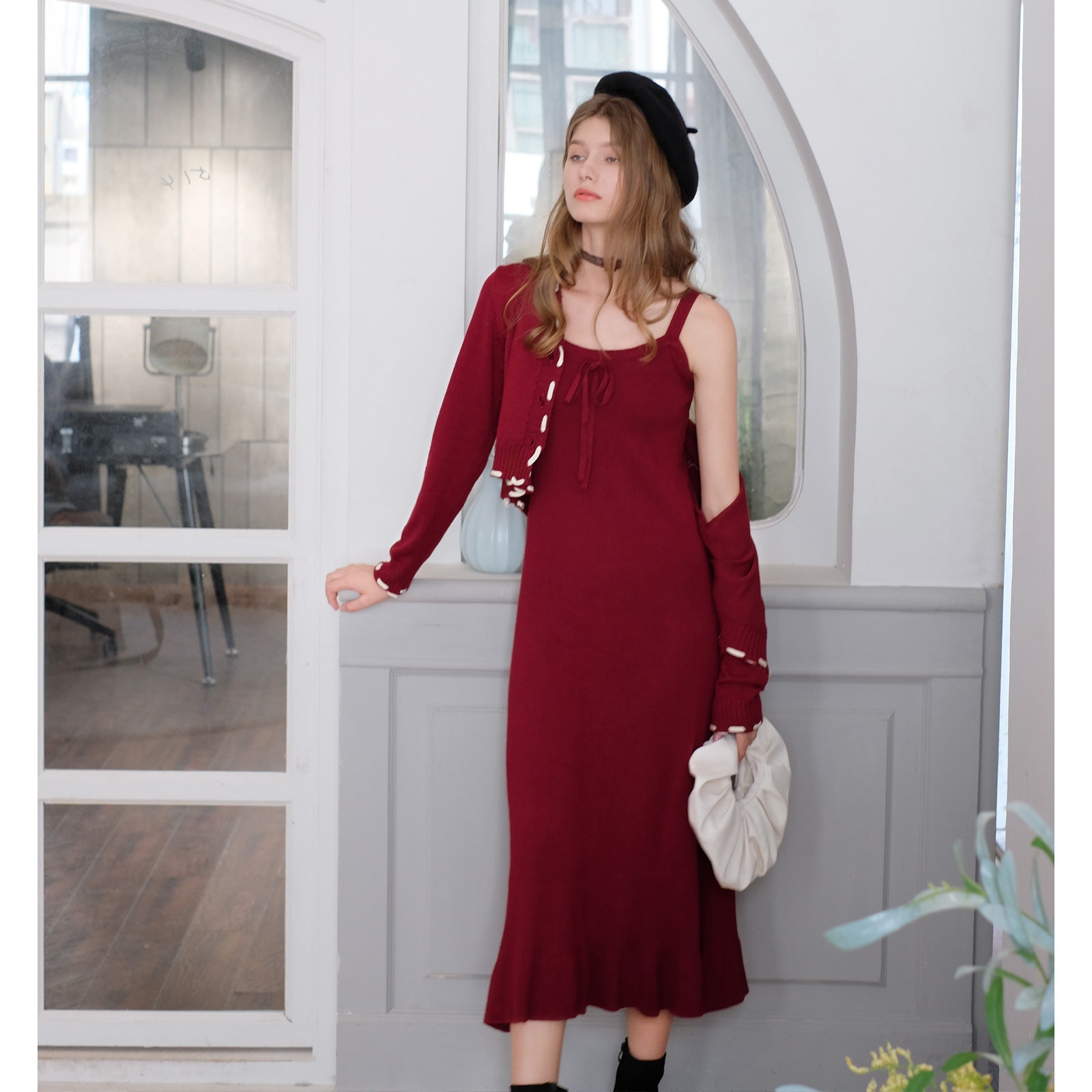 Retro Style Knitted Set