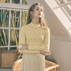 Vintage Romantic Rose Knitted Top